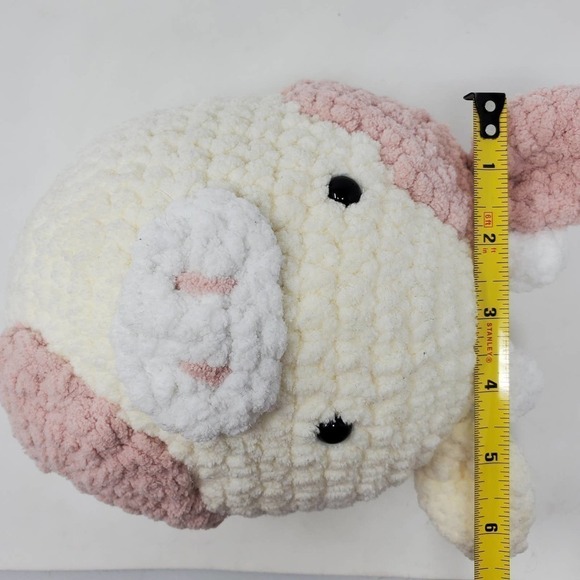 Rare Handmade Crochet Baby Cow Stuffed Plush Animal - Picture 8 of 8